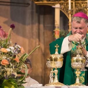 Bischof Manfred Scheuer feiert Sonntagsmesse in der Stadtpfarrkirche St. Stephan