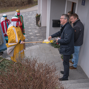 ORF Dreh für 'Oberösterreich heute' mit Familie Vorauer als Sternsingergruppe