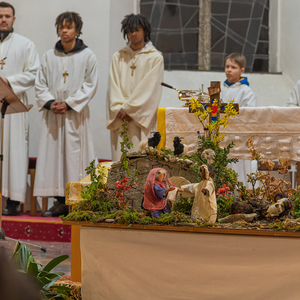 Die Feier der Osternacht in der Pfarre Kirchdorf/Krems.