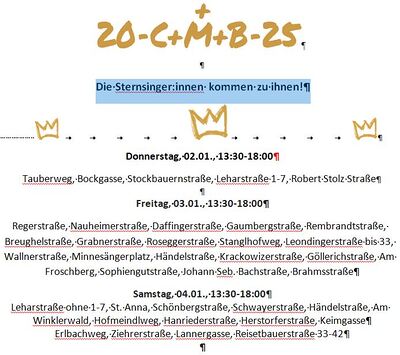 Die Sternsinger:innen kommen zu ihnen!