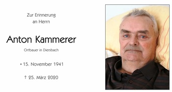 Trauerbild Anton Kammerer