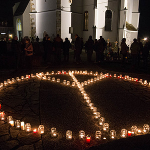 Lichtermeer für den Frieden