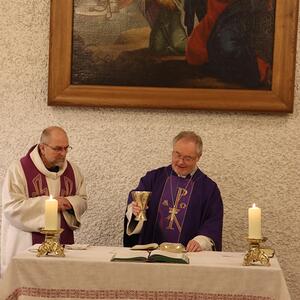 Messe in St. Quirinus und nach der Sternwallfahrt in Auwiesen