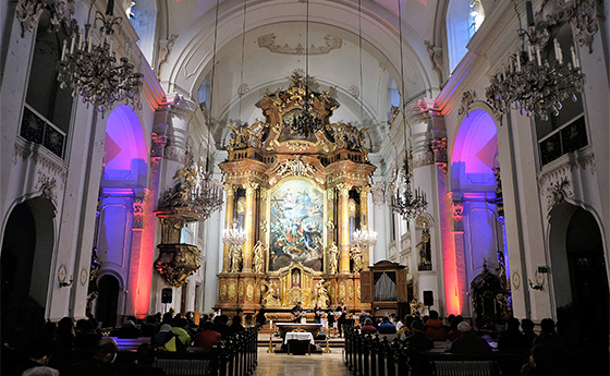 Marathon-Gottesdienst 2021 in der Linzer Ursulinenkirche / © kj ooe Marathon-Gottesdienst 2021 in der Linzer Ursulinenkirche