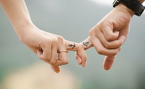 Hände Liebe Paar Zusammen Finger Menschen