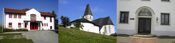 Pfarrheim - Kirche - Pfarrhof / © Pfarre Kirchham Pfarrheim - Kirche - Pfarrhof