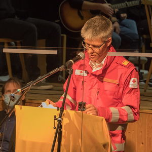 Gedenkfeier an die Opfer des ehemaligen KZ Außenlagers Ternbergzum Thema „Menschlichkeit ohne Grenzen“Bild: DI (FH) Stephan Schönberger (Rotes Kreuz Bezirksgeschäftsleiter)Foto: Haijes 