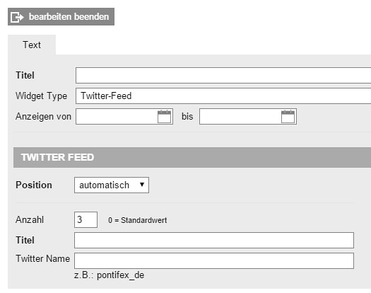 Widget erstellen