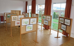 Vernissage mit Aquarellmalbildern