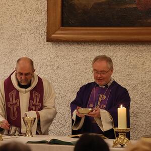 Messe in St. Quirinus und nach der Sternwallfahrt in Auwiesen