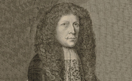 Carl Heinrich Bibers Vater Heinrich Ignaz Franz Biber, Stich von Paulus Seel (1680) (Link zum Bild: http://gallica.bnf.fr/ark:/12148/btv1b84158294 / Gallica Digital Library: ID btv1b84158294).