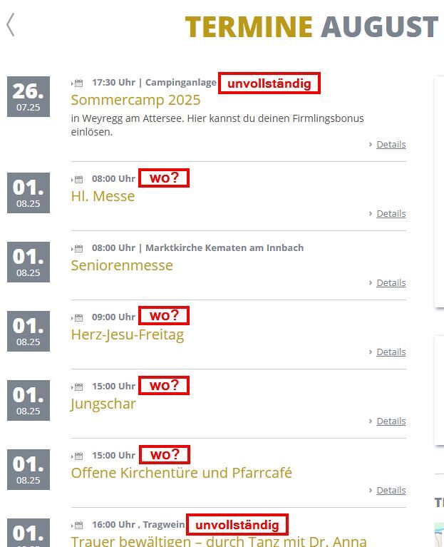 unvollständige Verortung / © FB Kommunikation/Diözese Linz unvollständige Verortung