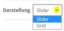 Auswahl Grid-Slider