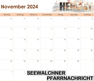 Pfarrnachrichten November