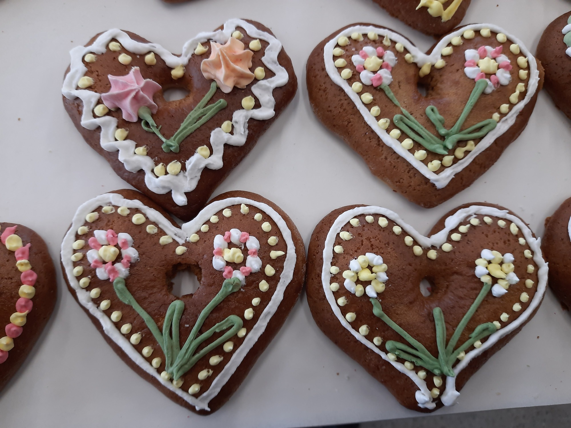 Lebkuchenherzen schön verziert