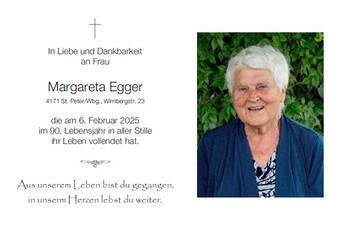 Margareta Egger / Bestattung Kepplinger
