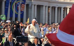 Papstaudienz in Rom am Petersplatz