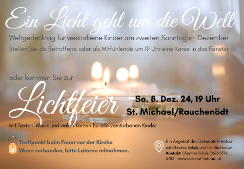 Weltgedenktag frühverstorbene Kinder in St.Michael am 8.12.24