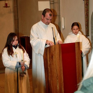 Philipp Struß hielt den Wortgottesdienst