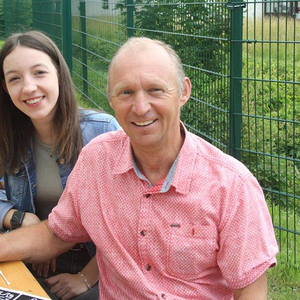 Hans Scheibl zu Besuch bei der Kinderstation