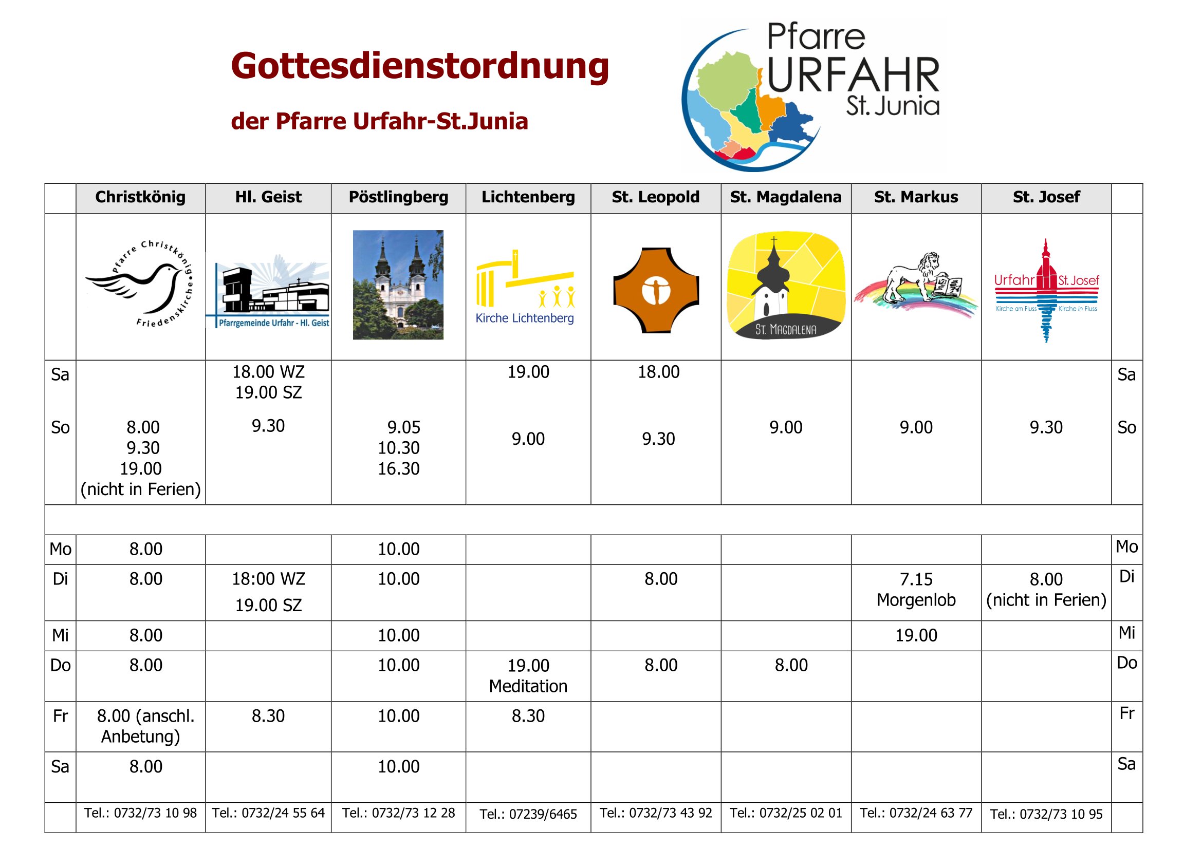 Gottesdienstordnung