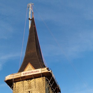 Die Eternit-Außendeckung ist geschlossen.