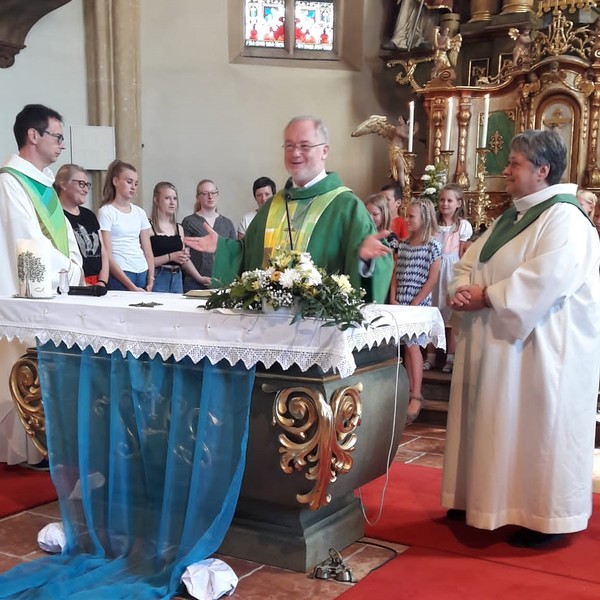 Auftaktgottesdienst der Visitation in Mining zum Thema: Von Mensch zu Mensch eine Brücke baun!