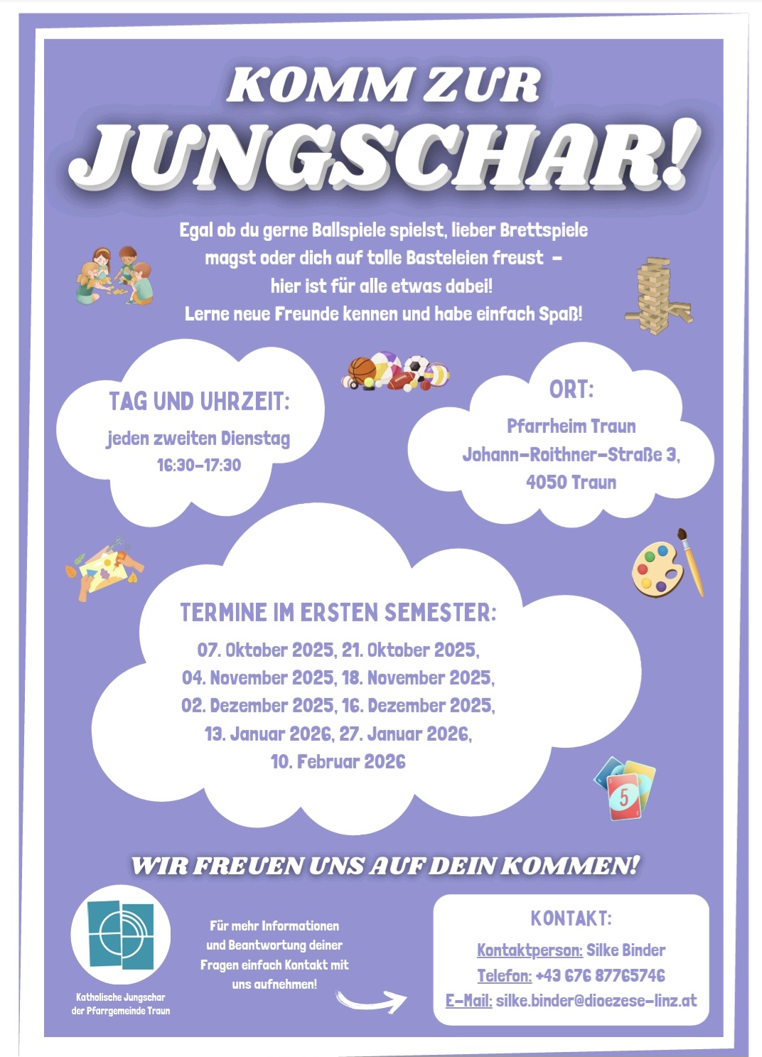 Jungschartermine Herbst 2025 / Pfarrgemeinde Traun Jungschartermkne Herbst 2025