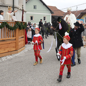 Pferdesegnung durch Abt Ambros in Heiligenleithen