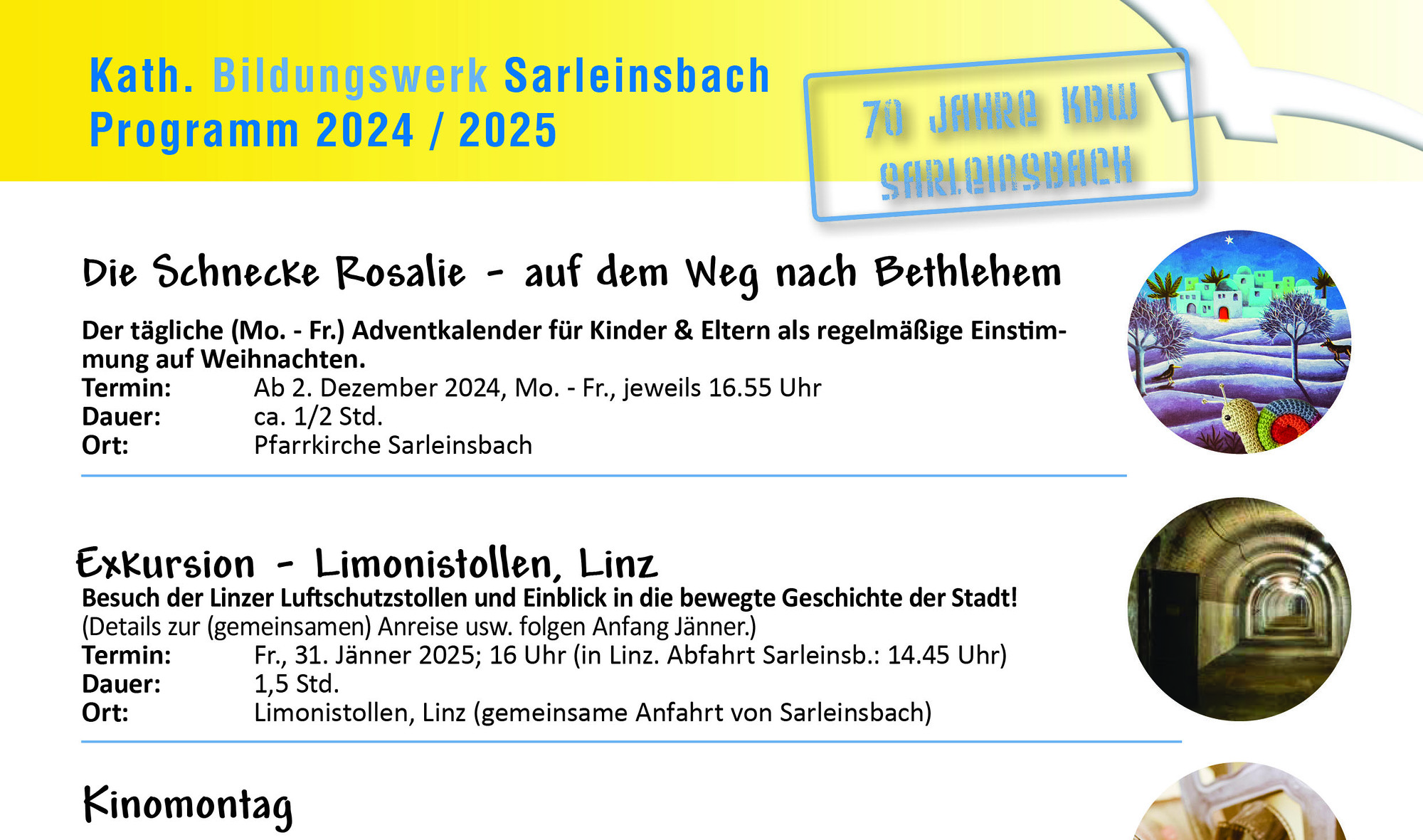 Jahresprogramm 2024/2025, KBW Sarleinsbach