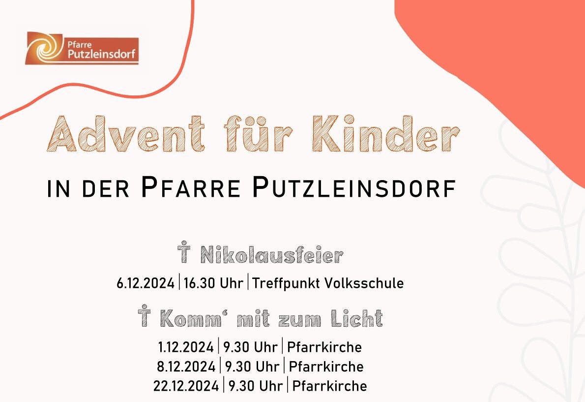 Flyer Advent für Kinder