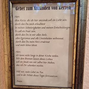 Gebet zum Anzünden der Kerzen